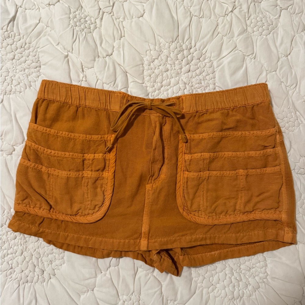 Free People Orange micro mini skirt/skort